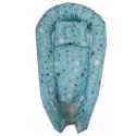 Кокон-позиціонер для новонароджених із ортопедичною подушкою Блакитні зірки