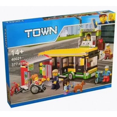 Конструктор City (арт. 19079) "Автобусная остановка" 377 деталей