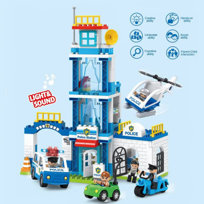 Конструктор JDLT 5423 "Поліцейська ділянка", 130 деталей