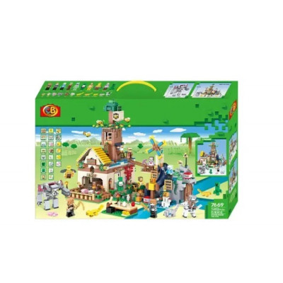 Конструктор Майнкрафт (арт. 7669) будинок з млином,1402 деталі