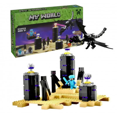 Конструктор Майнкрафт (арт. 10178) "Острів дракона" 632 деталей