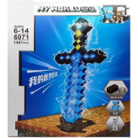 Конструктор Minecraft (арт. 6071) алмазний меч з підсвічуванням 1441 деталь