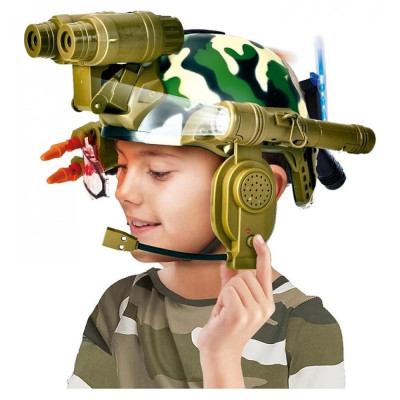 Тактический военный шлем детский - каска, бинокль, фонарик, рация (арт. BT1261)