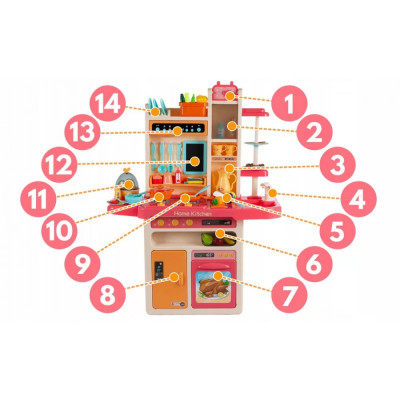 Дитяча ігрова кухня Modern Kitchen 94 см з водою та парою (арт. 889-162)