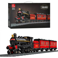 Конструктор Jie Star 59002 "Паровоз с вагонами" 789 деталей 