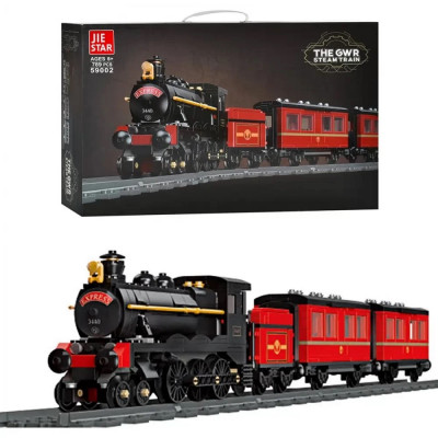 Конструктор Jie Star 59002 "Паровоз із вагонами" 789 деталей