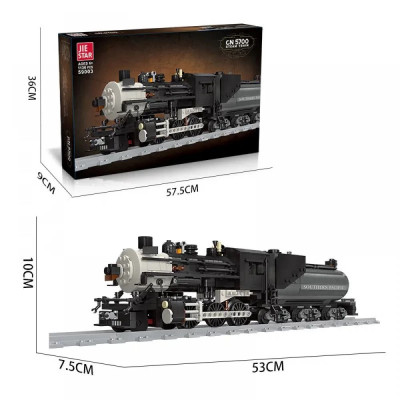 Конструктор Jie Star 59003 "Паровоз, локомотив, поїзд, Southern Pacific CN 5700" 1136 деталей