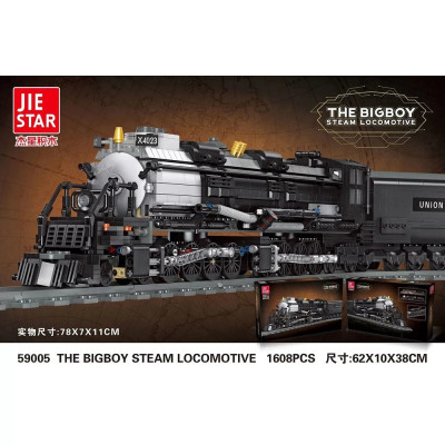 Конструктор Jie Star 59005 "Локомотив, паровоз Big Boy" 1608 деталей