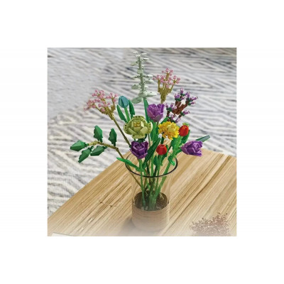 Конструктор Panlos 655001 "Bouquet Flowers Букет Квіти 12шт" 999 деталей