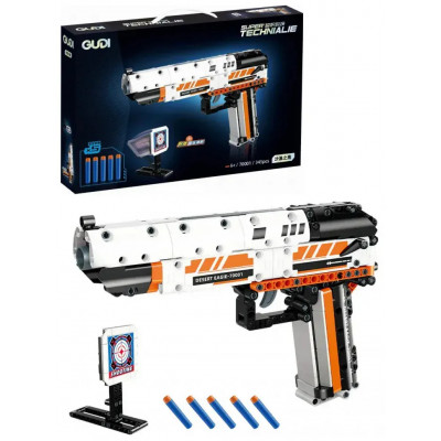Конструктор Gudi 70001 "Пістолет Дігл Desert Eagle, Deagle, мета, 5 патронів" 345 деталей