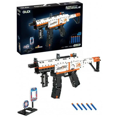 Конструктор Gudi 70003 "Автомат MP5 48см, мішень, 5 патронів" 540 деталей