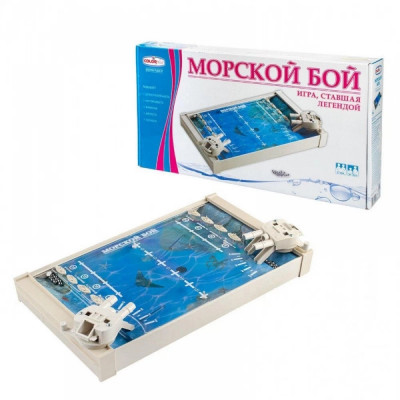 Настольная игра Морской бой - кораблики, пушки, шарики (Colorplast 3001)