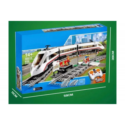 Конструктор City (арт. 6102) "Швидкісний пасажирський поїзд на радіокеруванні" 659 деталей