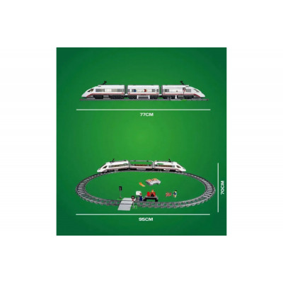 Конструктор City (арт. 6102) "Швидкісний пасажирський поїзд на радіокеруванні" 659 деталей