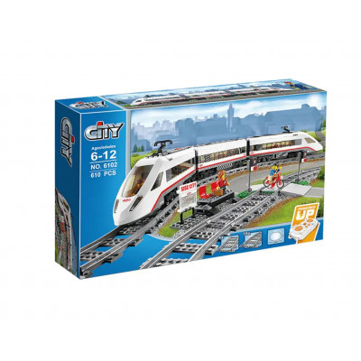 Конструктор City (арт. 6102) "Швидкісний пасажирський поїзд на радіокеруванні" 659 деталей