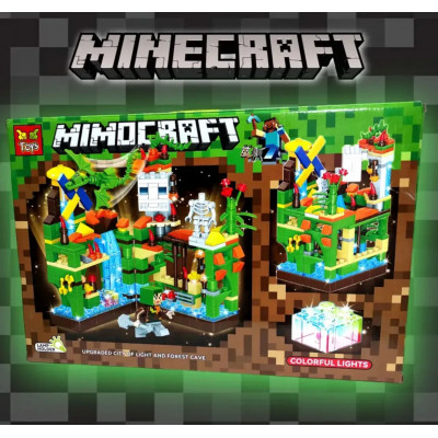 Конструктор Майнкрафт (арт. GT-108 "Фортеця в джунглях") світлодіодне освітлення 330 деталей