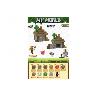 Магнітний конструктор майнкрафт (арт. 6081) 178 деталей