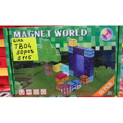 Магнітний конструктор майнкрафт (арт. TB04) 50 деталей