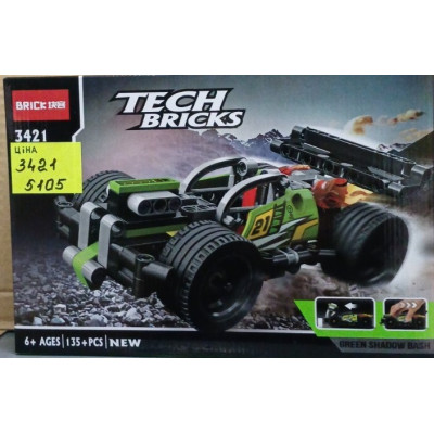 Конструктор Decool (3421) "Гонковий автомобіль" 135 деталей