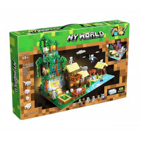 Конструктор Minecraft (арт. 6651) Село в джунглях з LED-підсвічуванням на 2106 деталей