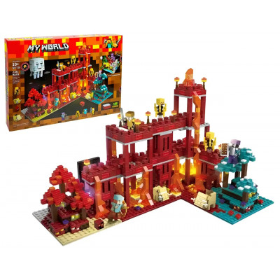 Конструктор Minecraft (арт. 2181) Вогняне королівство з LED-підсвічуванням, 2181 деталь