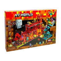 Конструктор Minecraft (арт. 2181) Вогняне королівство з LED-підсвічуванням, 2181 деталь