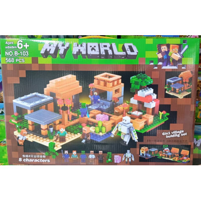 Конструктор My world - Minecraft - Велике Село з жителями 6в1 (арт. B-103)