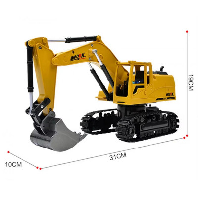 Экскаватор на радиоуправлении - металлическая модель 1:24 - аккумулятор, звук, свет