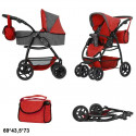 Коляска для кукол CARRELLO AVANTI 9662 RED