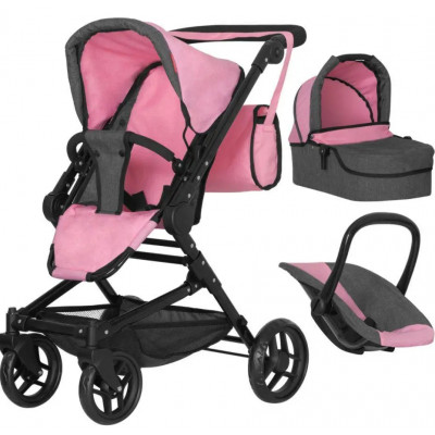 Коляска для ляльок CARRELLO 9636 PINK