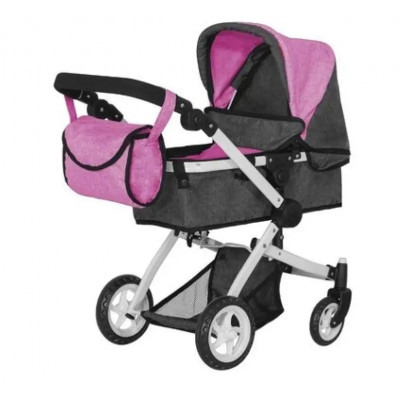 Коляска для ляльок CARRELLO 9636 ROSE RED