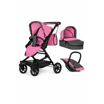 Коляска для ляльок CARRELLO 9636 ROSE RED