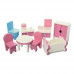 Деревянный кукольный домик с мебелью MD 1204