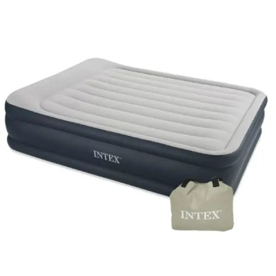 Двуспальная надувная кровать Intex 64136 + Встроенный насос