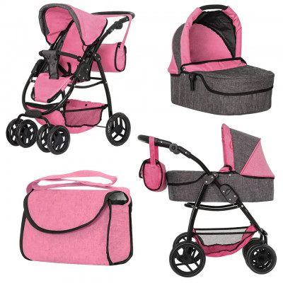 Коляска для ляльок 9662 Pink
