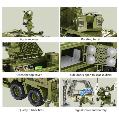 Конструктор – Військова система ППО. Машина з ракетною установкою (Sembo Block 105780)