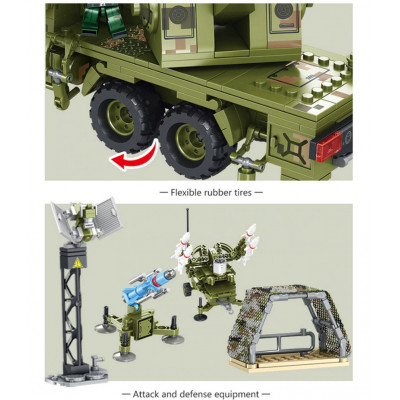 Конструктор – Військова система ППО. Машина з ракетною установкою (Sembo Block 105780)