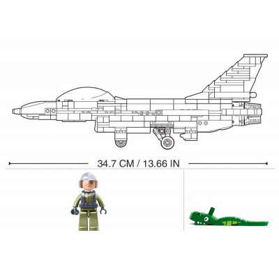 Конструктор Військовий Літак - Винищувач F16 (Sluban M38-B0891)