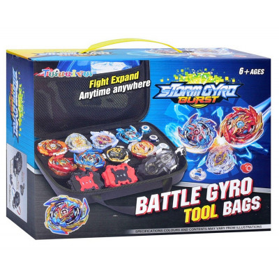Ігровий набір Бейблейд - 8 дзиги Beyblade, 3 пускові пристрої, арена, сумка (арт. 1688-8B)