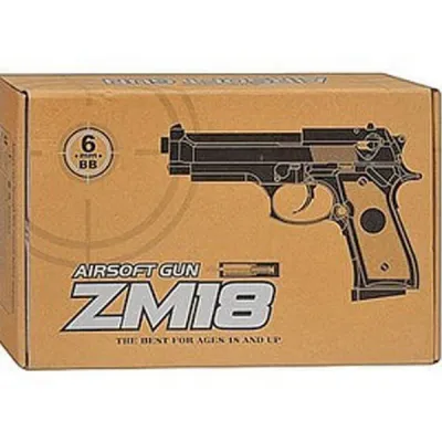 Игрушечный пистолет «Beretta M92», металл/пластик (CYMA ZM18) Игрушечный пистолет «Beretta M92», металл/пластик (CYMA ZM18)