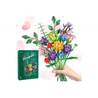 Конструктор Panlos 655001 "Bouquet Flowers Букет Квіти 12шт" 999 деталей
