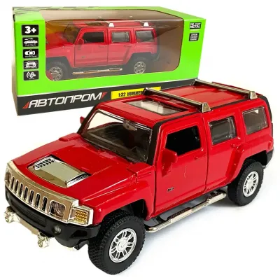 Металева машинка Hummer H3 68321, 1:32 Червона Металева машинка Hummer H3 68321, 1:32 Червона
