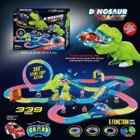 Трек Magic Tracks з Вогнедишним Динозавром та мостами - гнучкий Dinosaur трек р/в (арт. DT169)